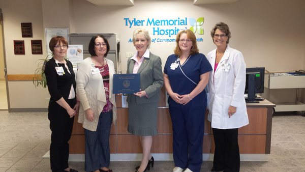Karen Boback Presents Certificate